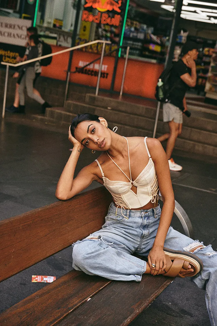 Mila Longline Bra in Pearl sold by Bydee product image thumbnail 4