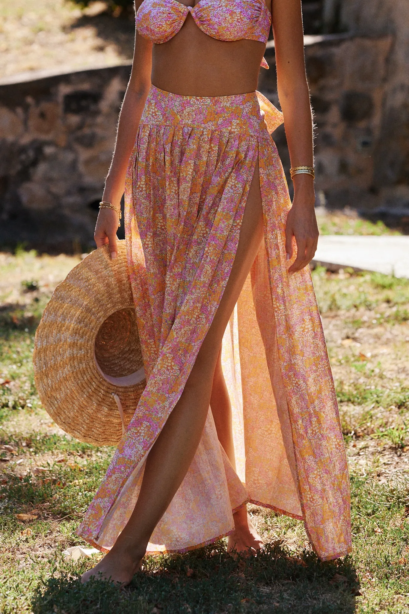 Luci Skirt in Fleur sold by Bydee