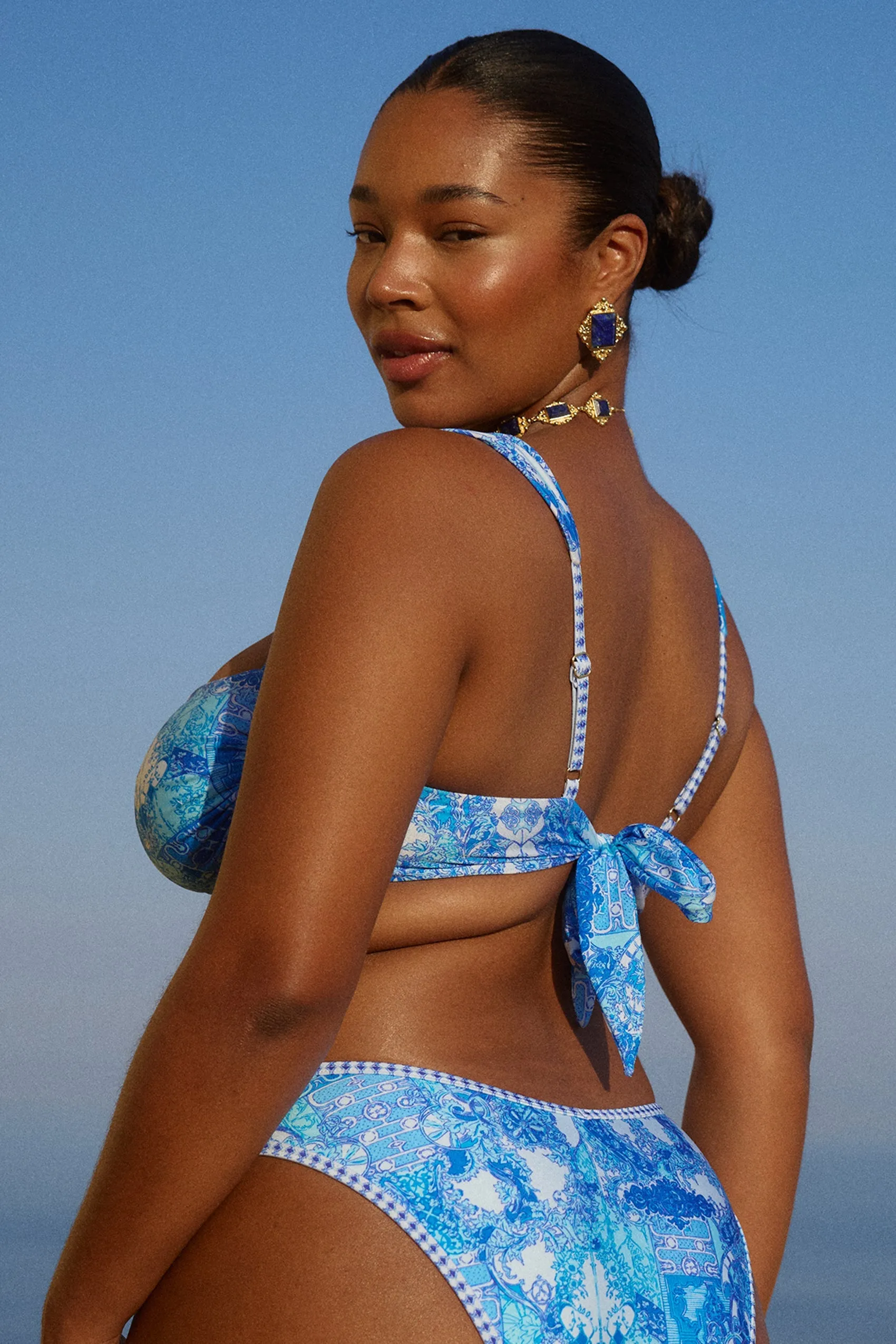 Ventura Bikini Top in Azzurro sold by Bydee product image thumbnail 3