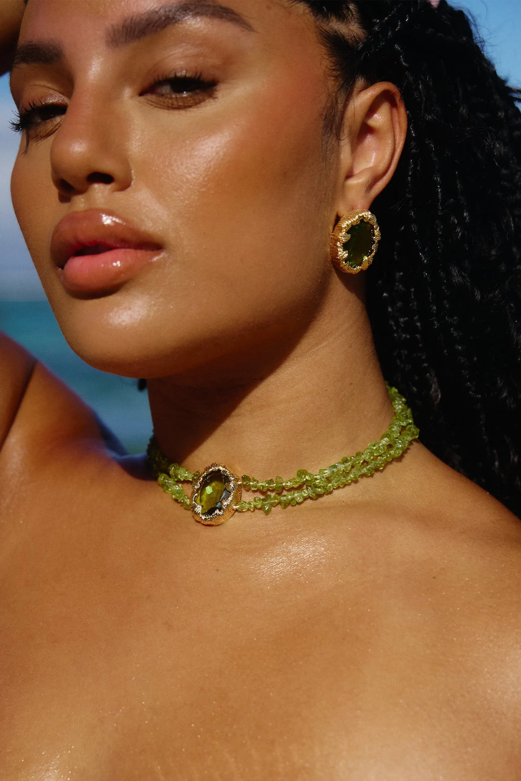 Azania Necklace in Peridot sold by Bydee product image thumbnail 3