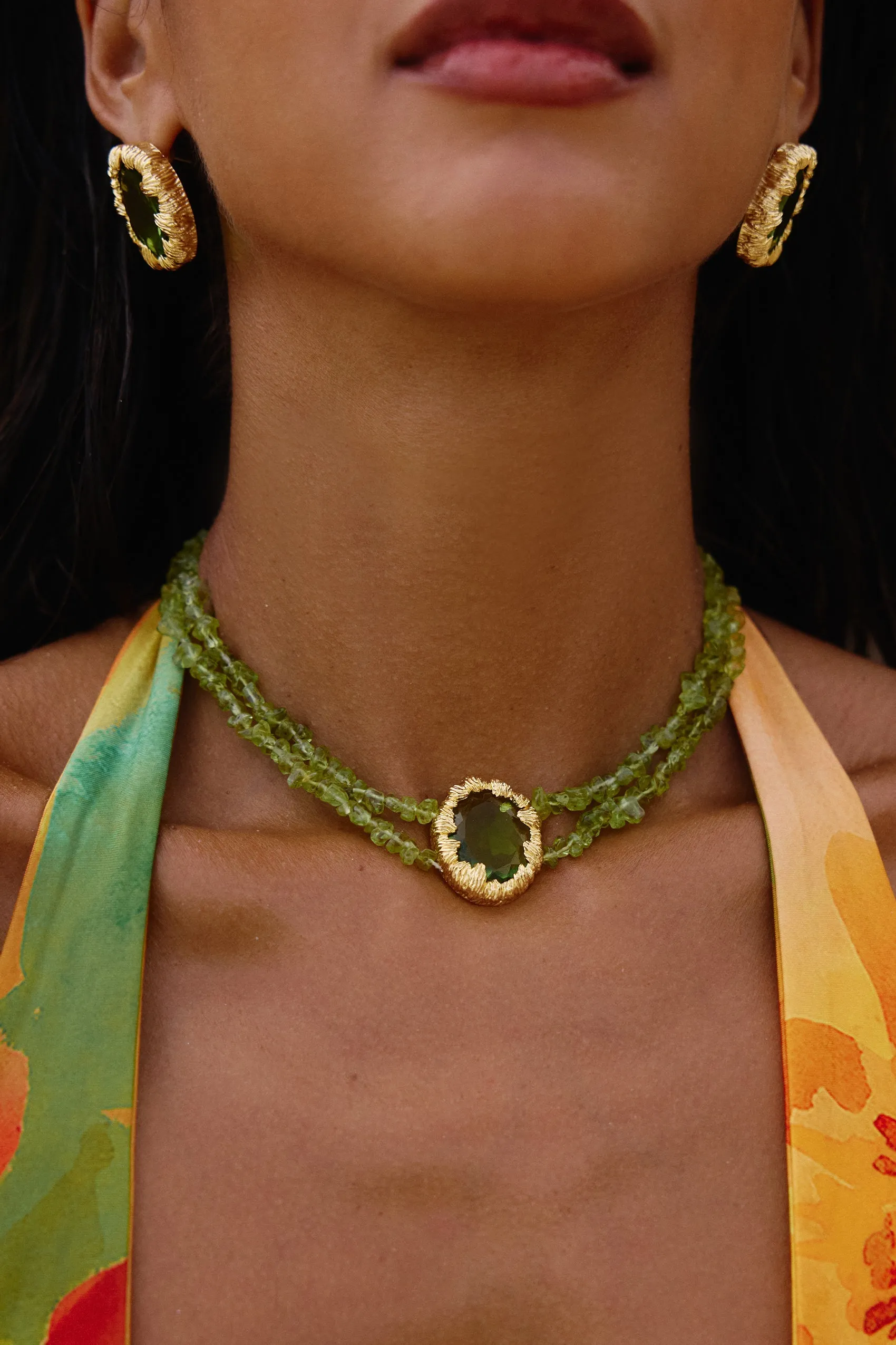 Azania Necklace in Peridot sold by Bydee