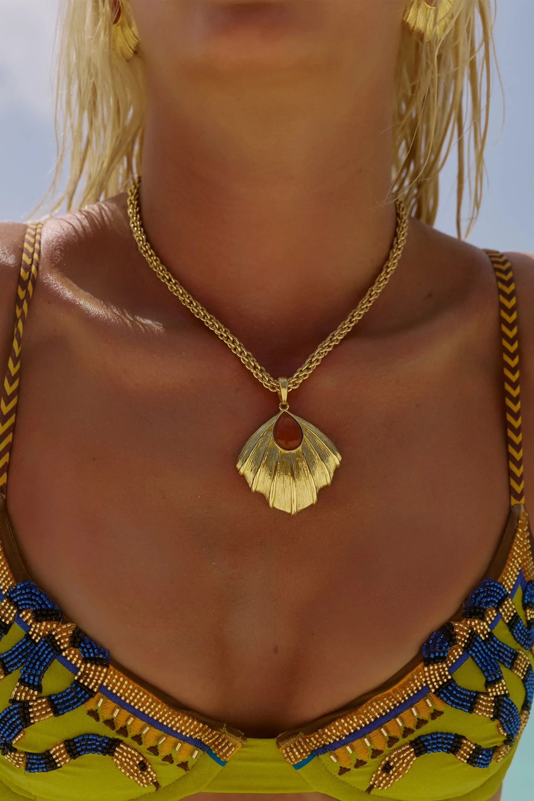 Zahana Necklace in Orange Aventurine sold by Bydee product image thumbnail 2