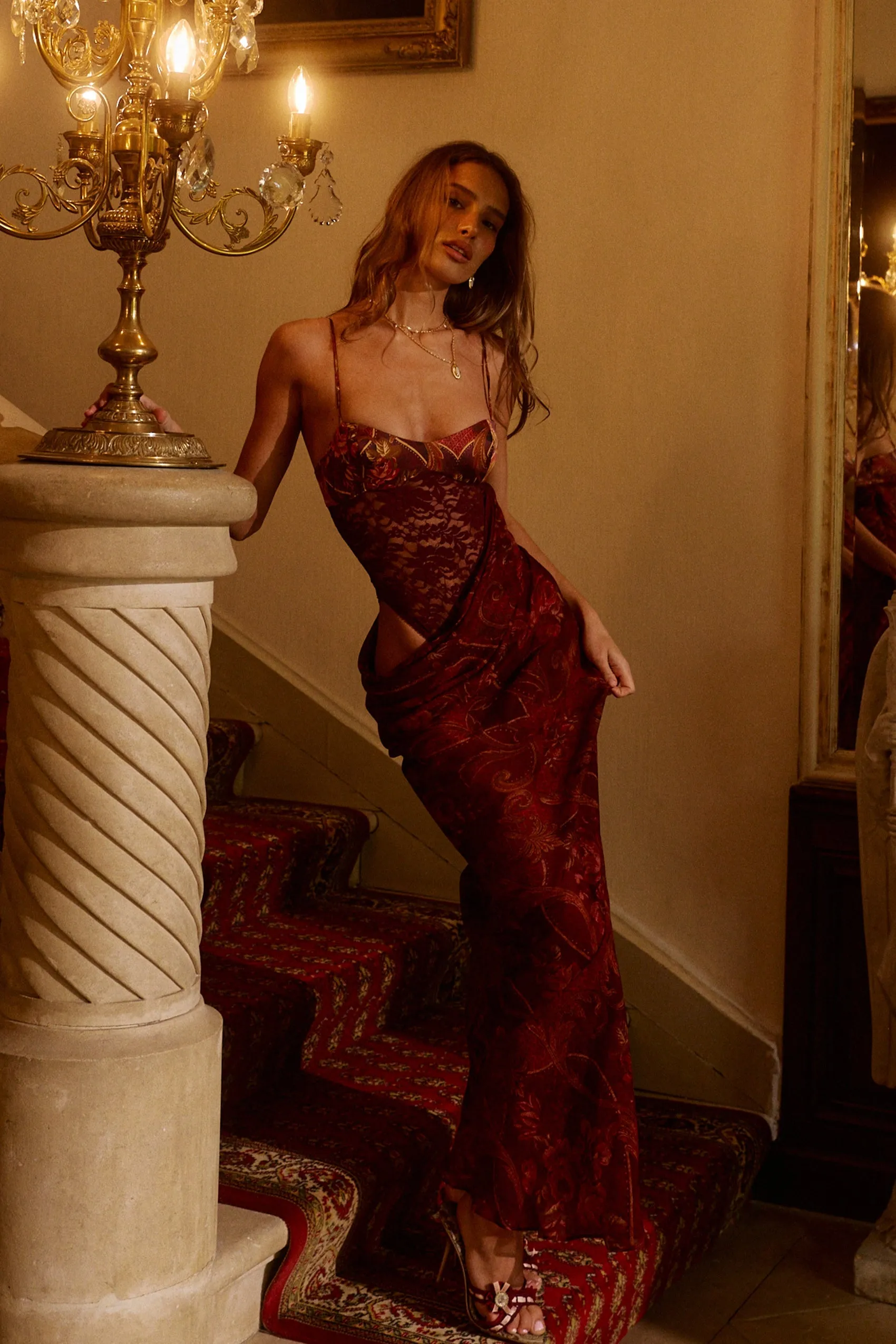 Velora Maxi Dress in Rosetta sold by Bydee