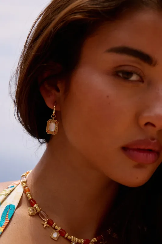 Azela Earrings in Pearl sold by Bydee