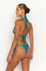 RYAN Blue Fondale - Halter Bikini Top sold by Sommer Swim