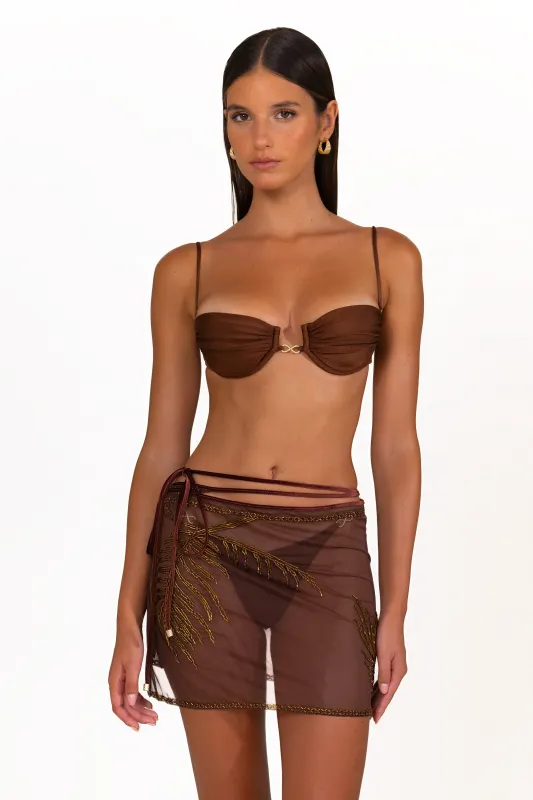 ORLA - Beaded Mini Wrap Skirt sold by Sommer Swim