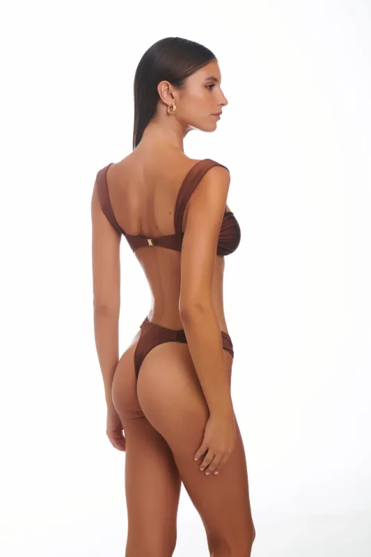 AURA Chocolate Fondant - Brazilian Bikini Bottoms made by Sommer Swim