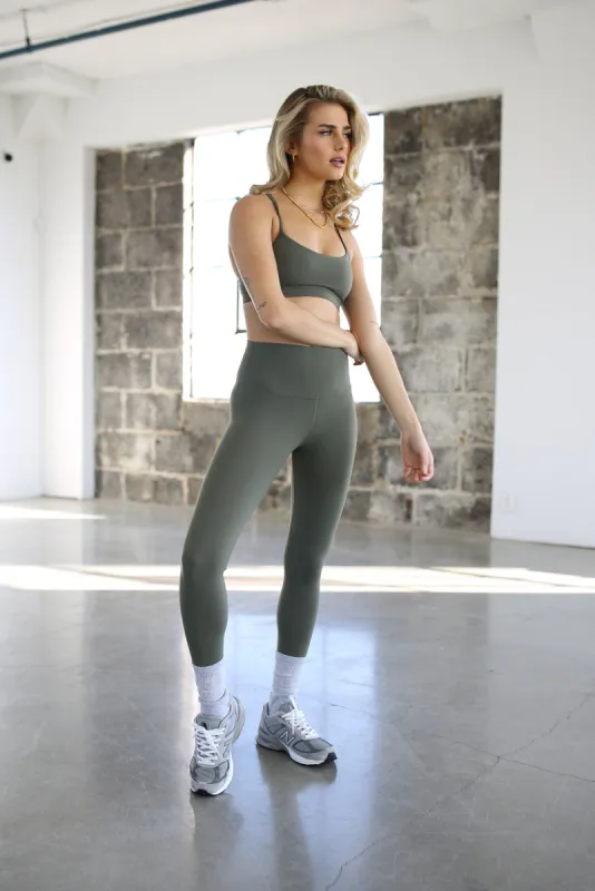 7/8 High-Rise Core Legging - Military Green sold by KOANA SWIM