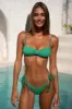 Daria Crinkle String Bottom - Jade Green sold by KOANA SWIM