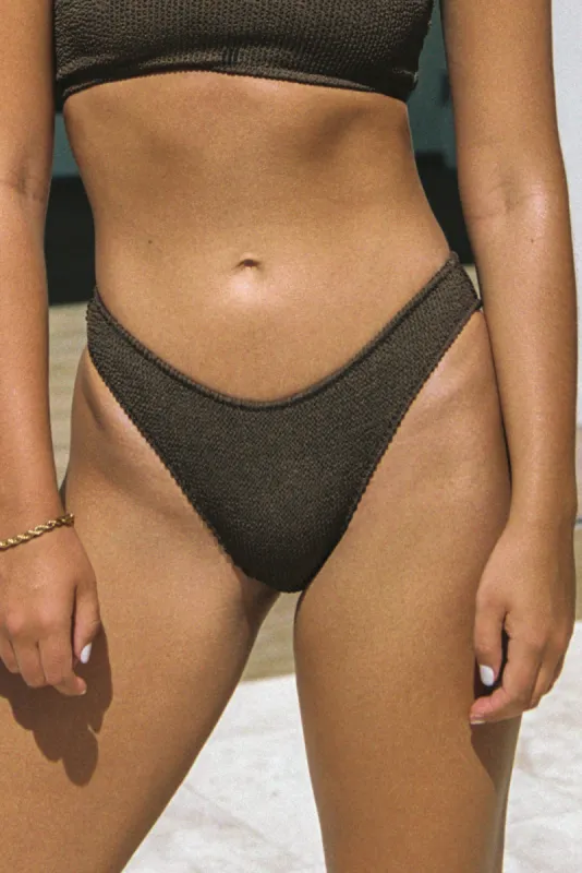 Piper Bottom - Mocha Crinkle sold by KOANA SWIM