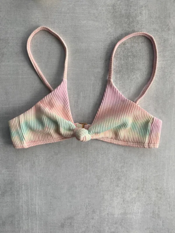 Sydney Knot Ribbed Top - Rainbow sold by KOANA SWIM