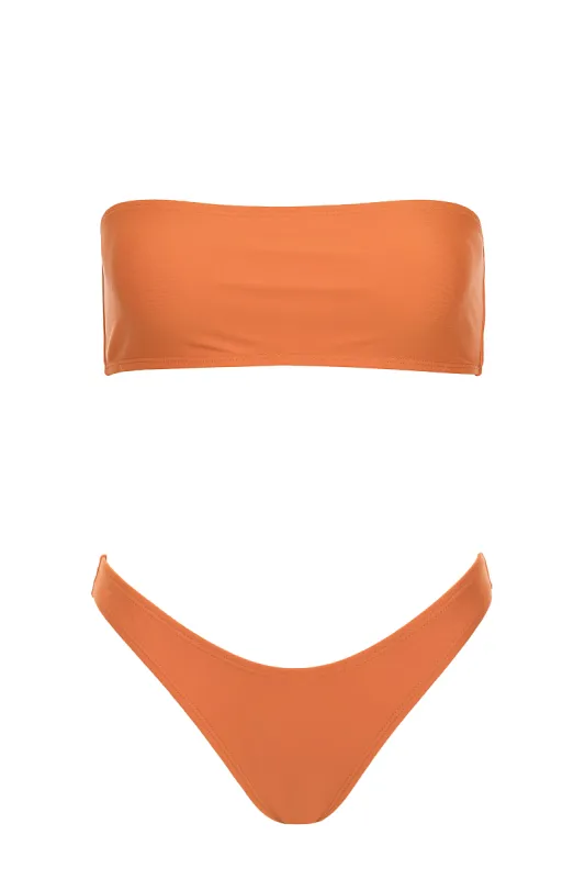 Beck Strapless Set - Burnt Orange sold by KOANA SWIM