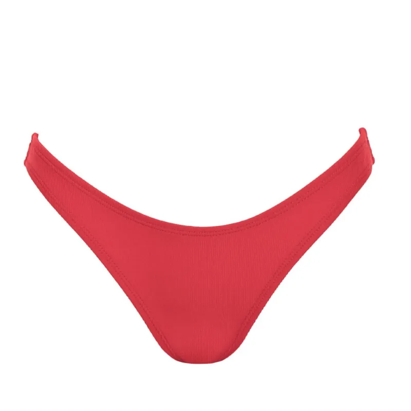 Roza Ribbed Bottom - Red sold by KOANA SWIM