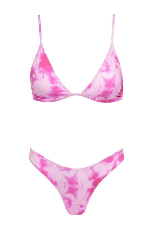 Willow Top x Piper Bottom - Tie Dye Pink sold by KOANA SWIM