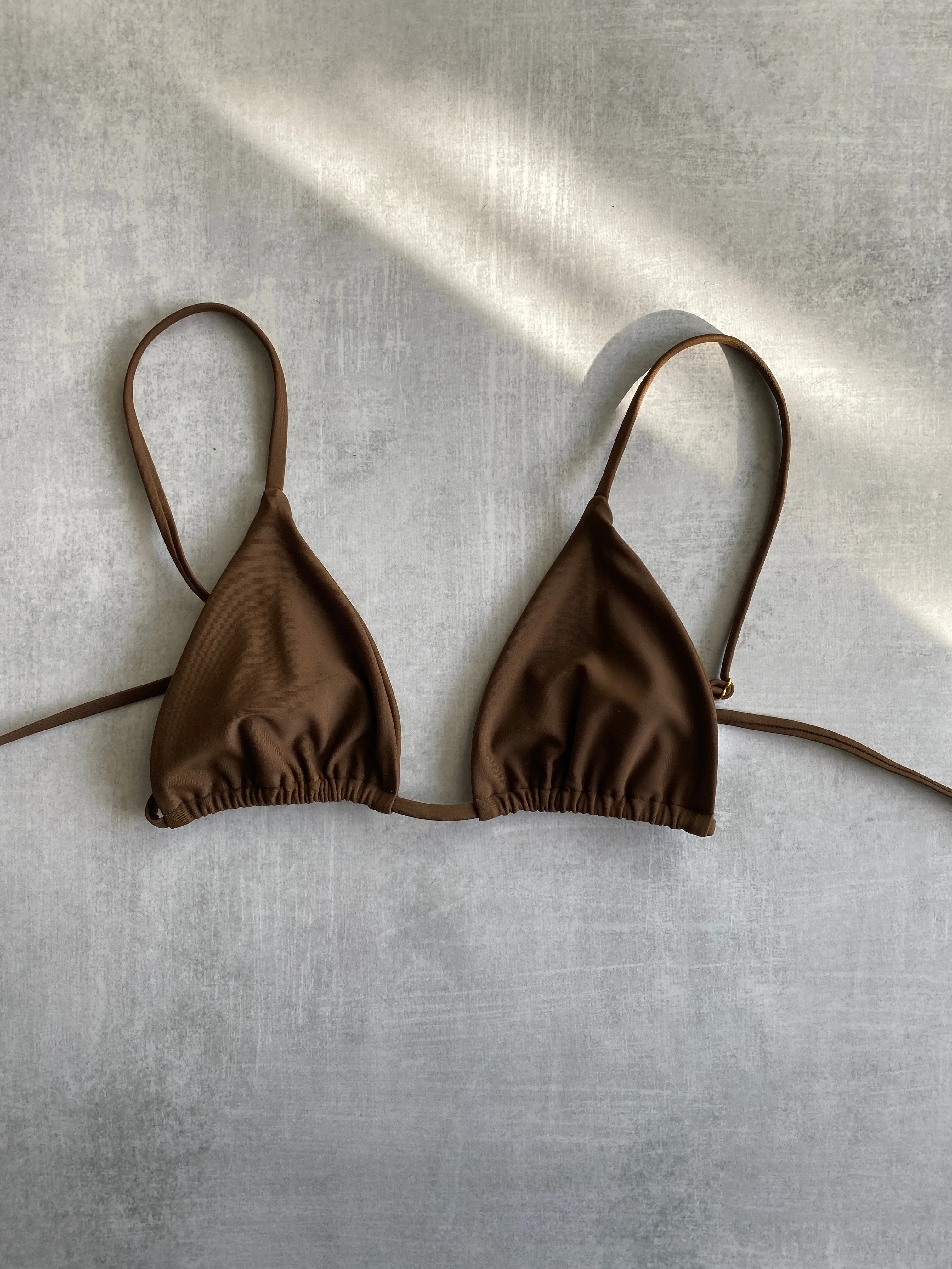 Leia Triangle Top - Chocolate Brown sold by KOANA SWIM