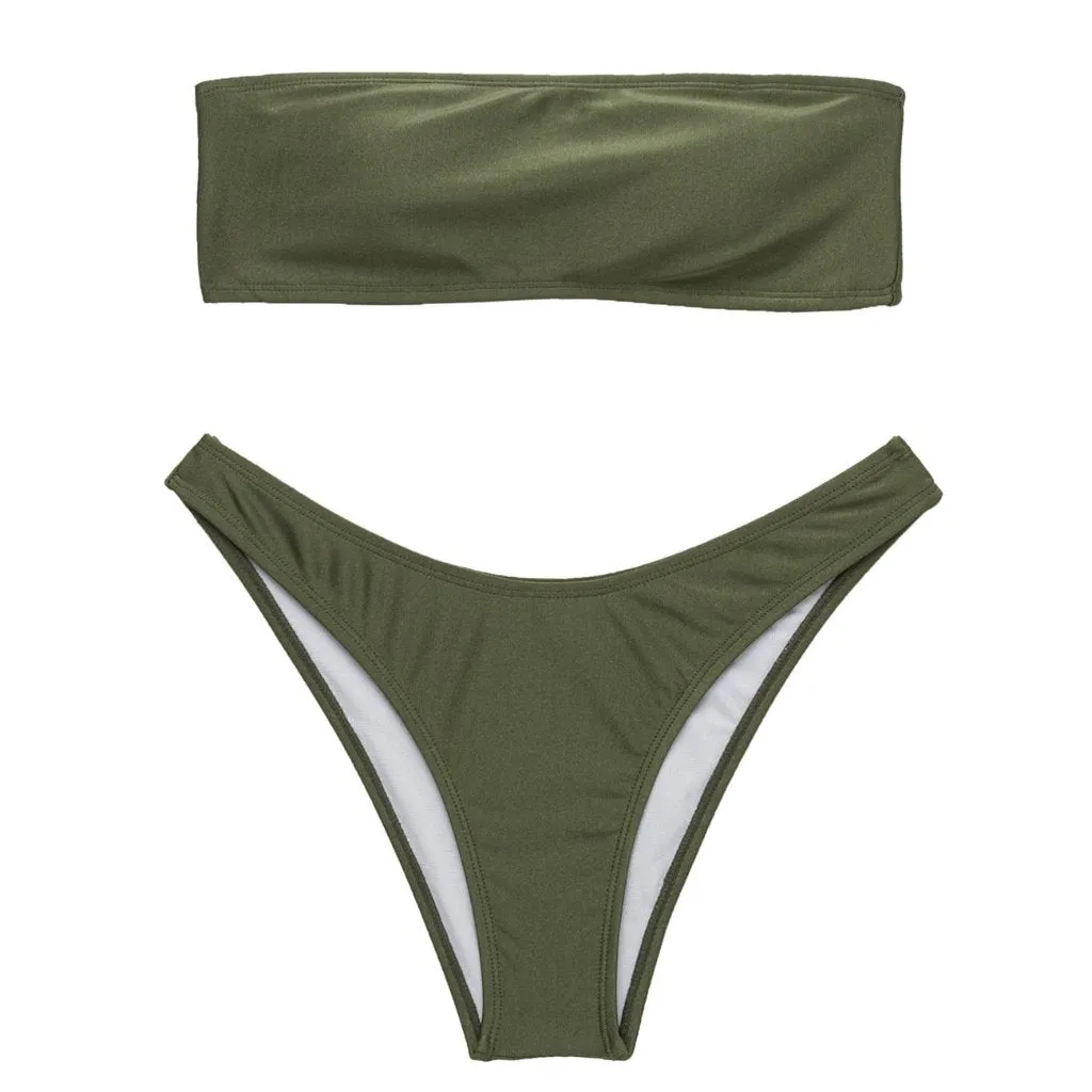 Beck Strapless Set - Khaki sold by KOANA SWIM product image thumbnail 2