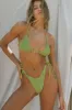 Daria Crinkle Triangle Top - Matcha Green sold by KOANA SWIM