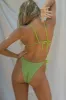 Daria Crinkle Triangle Top - Matcha Green sold by KOANA SWIM