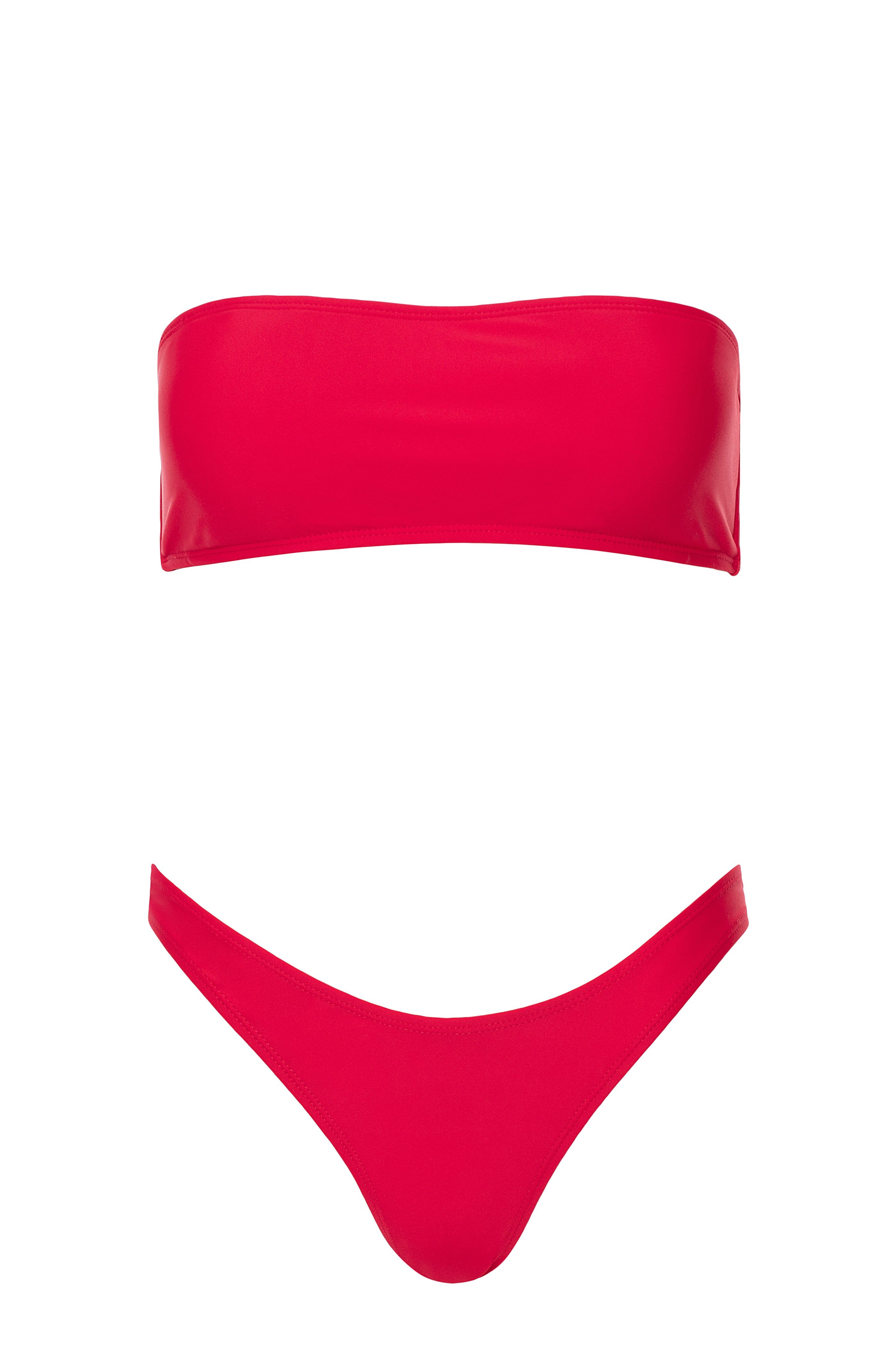 Beck Strapless Set - Red sold by KOANA SWIM