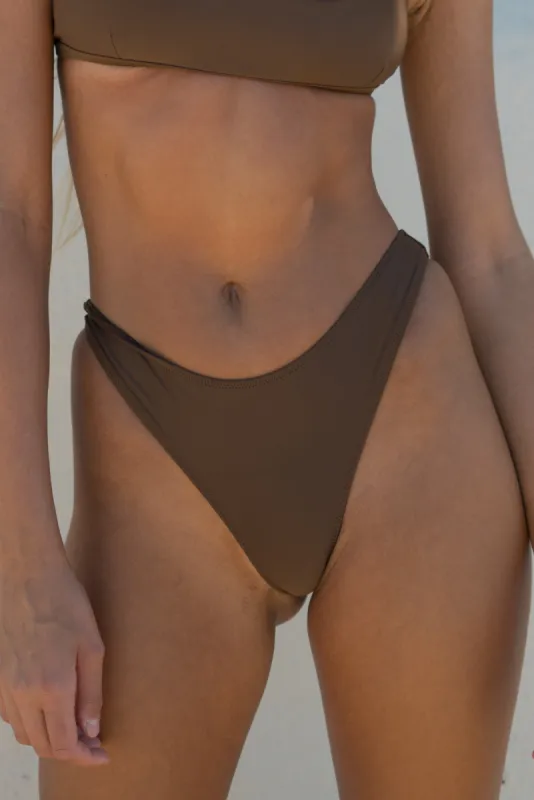 Piper II Moderate Coverage Bottom - Chocolate Brown sold by KOANA SWIM