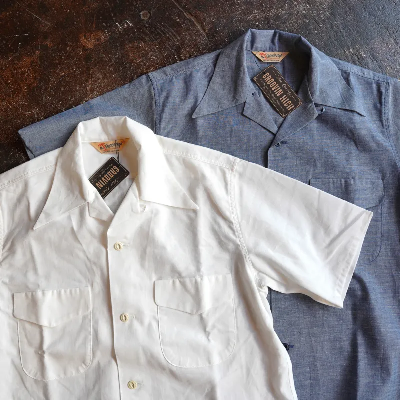 #240110 1940s Cotton S/S Shirt made by The Groovin High