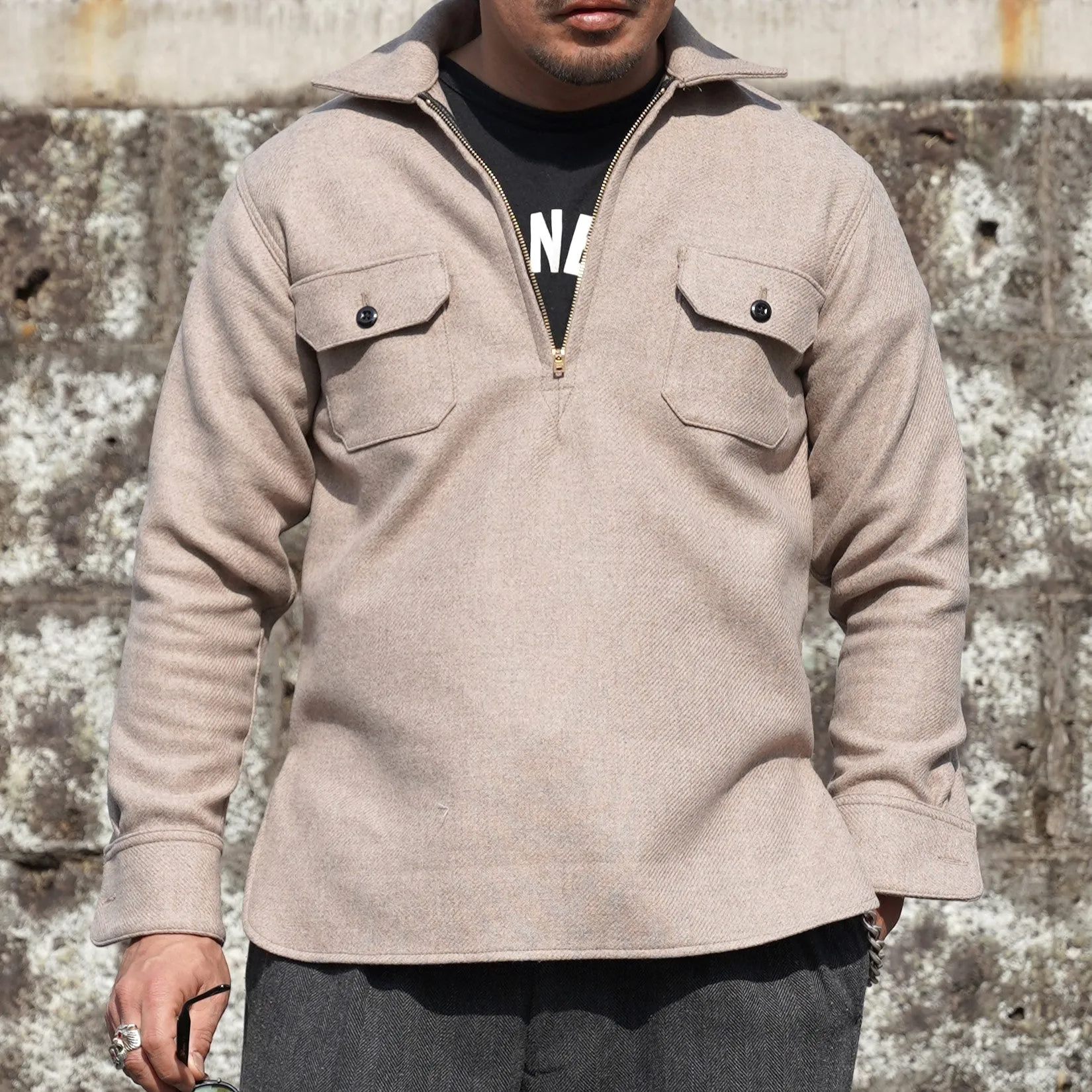 #498 1950 Zip Pullover Shirt sold by The Groovin High