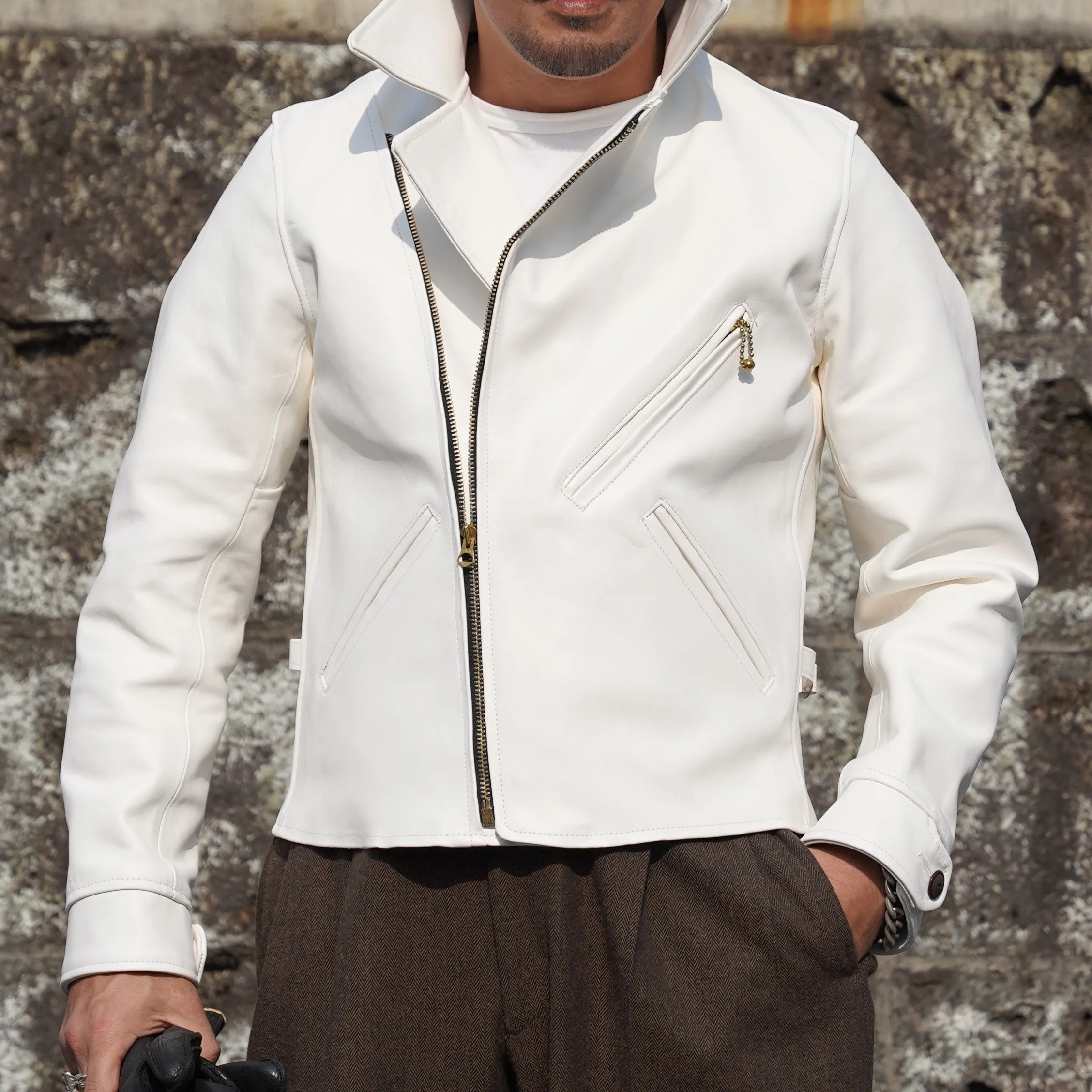 #512 1940 Horse Leather Motorcycle Jacket sold by The Groovin High product image thumbnail 2