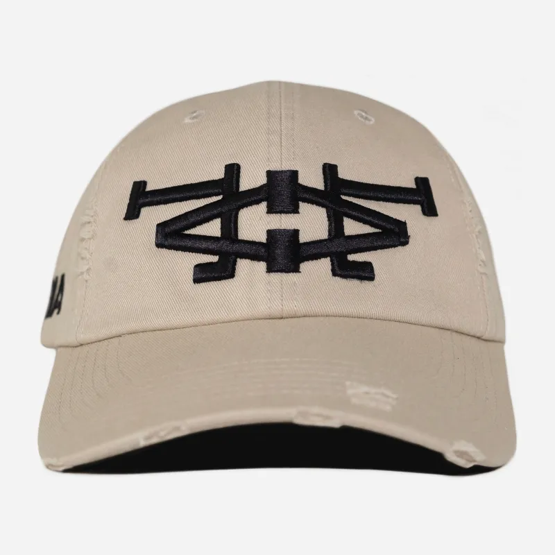 LA LA DISTRESSED HAT (KHAKI) made by bnnd