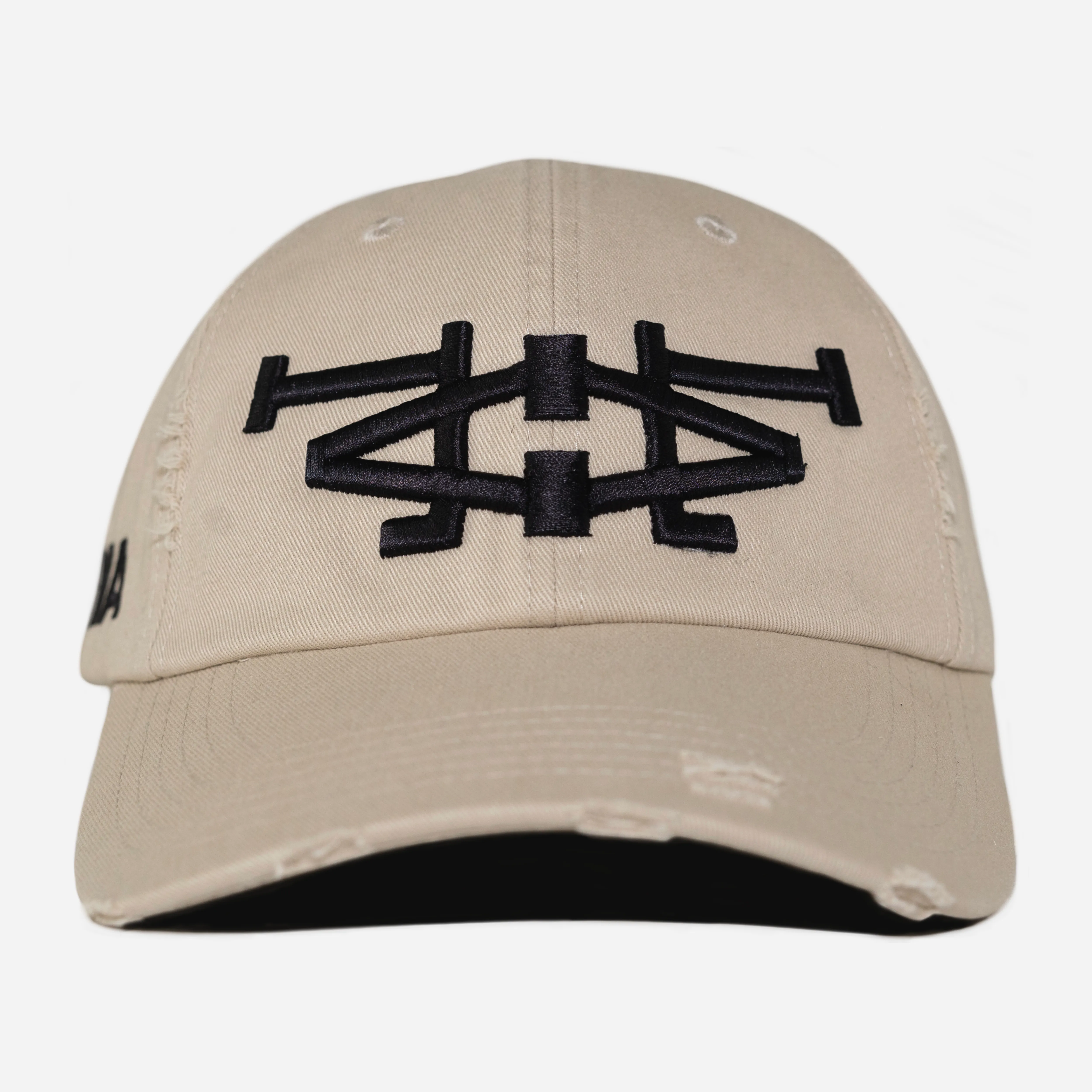 LA LA DISTRESSED HAT (KHAKI) sold by bnnd