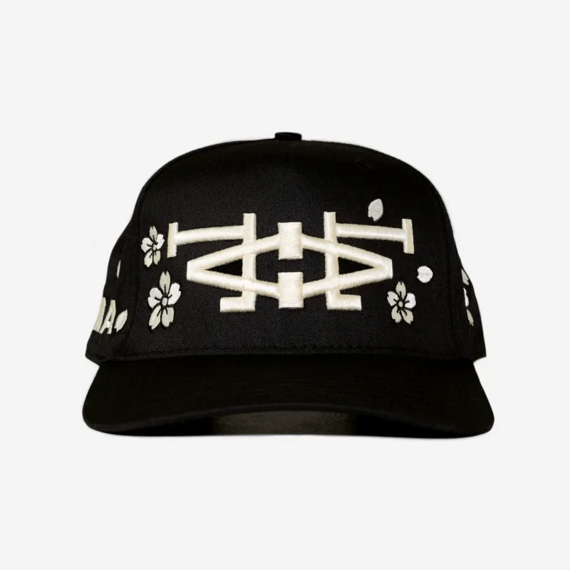 LA LA CHERRY BLOSSOM HAT (BLK/CRM) made by bnnd