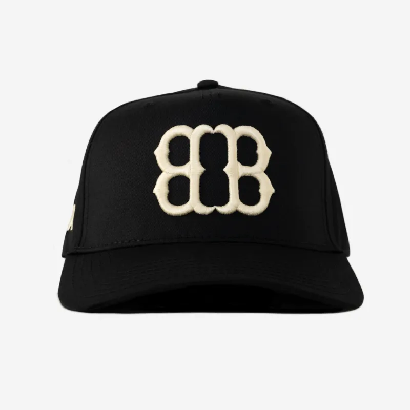 BOSTON CURVED BRIM HAT (BLK/CRM) made by bnnd
