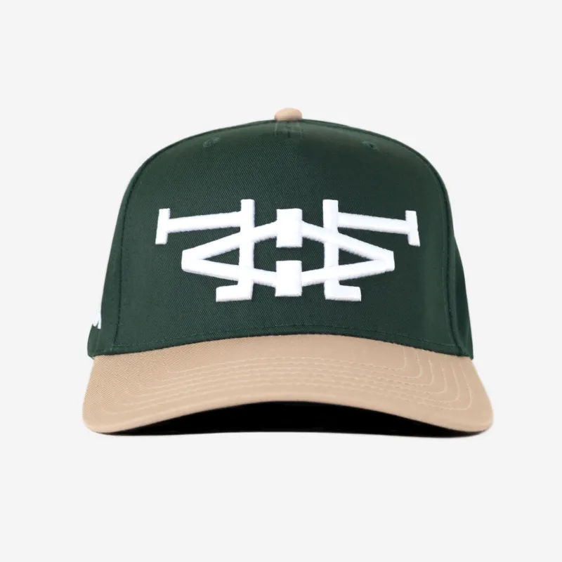 LA LA HAT CURVED BRIM (GRN/CRM) made by bnnd