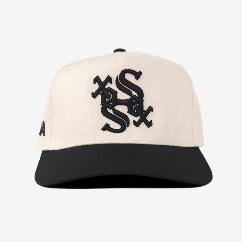 CHICAGO SOX HAT CURVED BRIM (CRM/BLK) made by bnnd