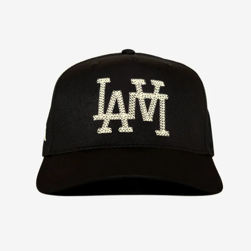 LA LA CHAIN STITCH HAT (BLK/CRM) made by bnnd