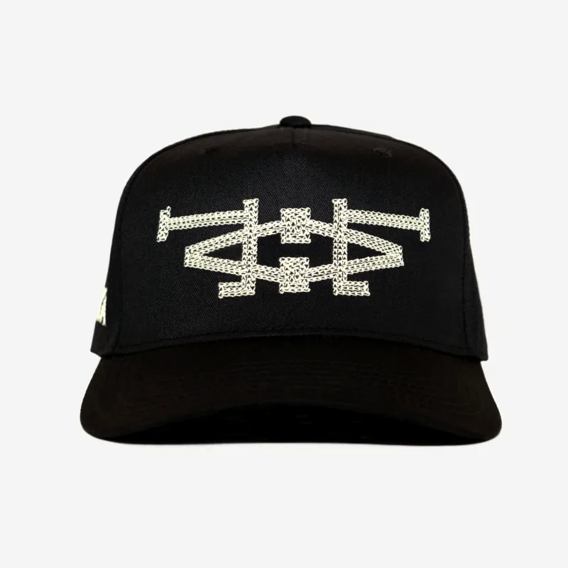 LA LA CHAIN STITCH HAT (BLK/CRM) made by bnnd