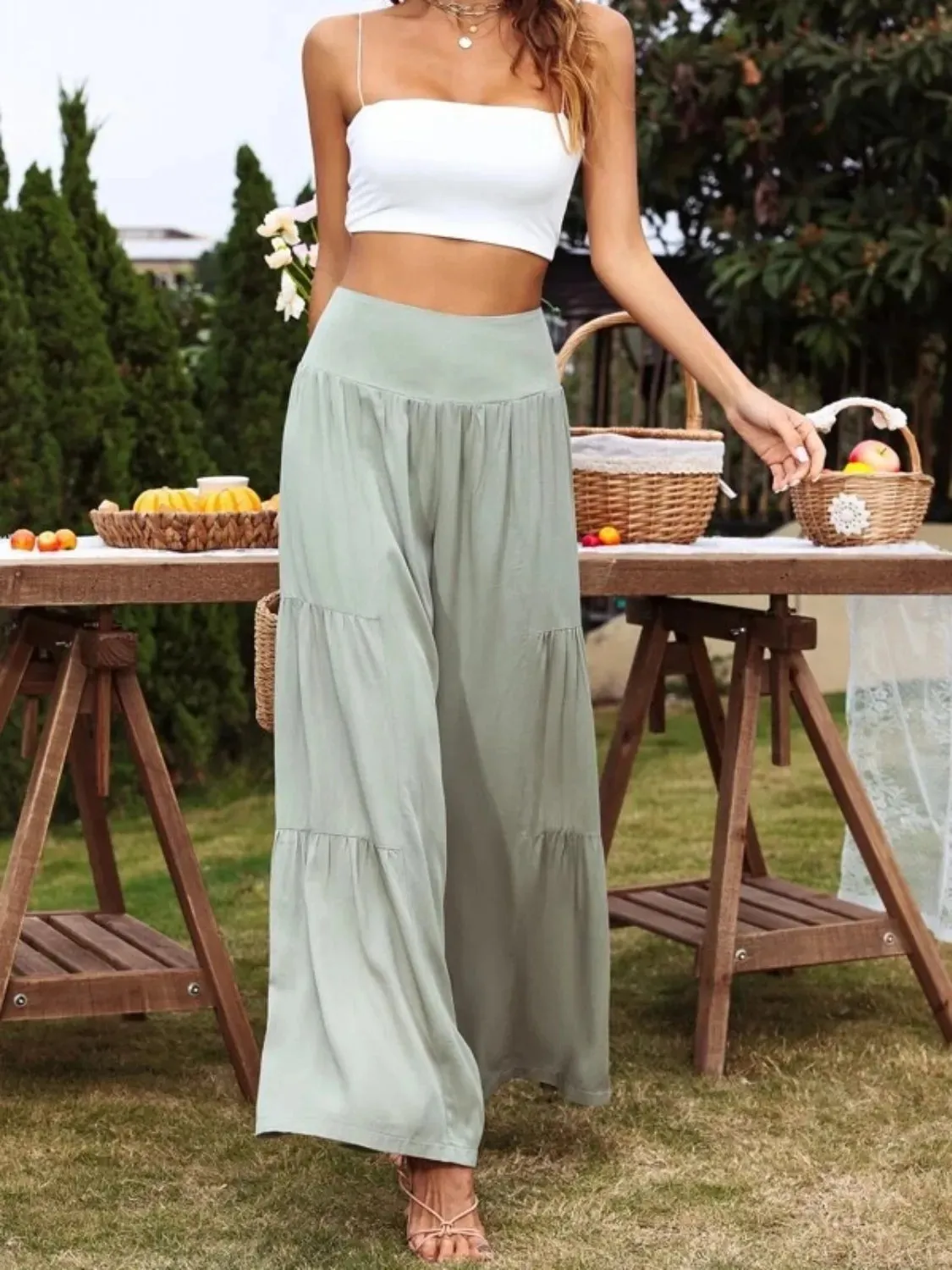 High Waist Wide Leg Pants sold by The Barefoot Brunette Boutique product image thumbnail 2