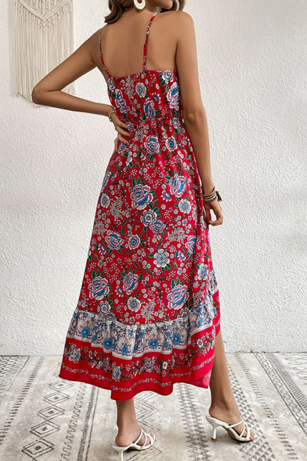 Perfee Bohemian Decorative Button Spaghetti Strap Dress sold by The Barefoot Brunette Boutique product image thumbnail 2