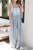 Frayed Exposed Seam Wide Leg Denim Overalls sold by The Barefoot Brunette Boutique