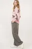 Bow Pattern Round Neck Loose Fit Sweater sold by The Barefoot Brunette Boutique