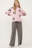 Bow Pattern Round Neck Loose Fit Sweater sold by The Barefoot Brunette Boutique