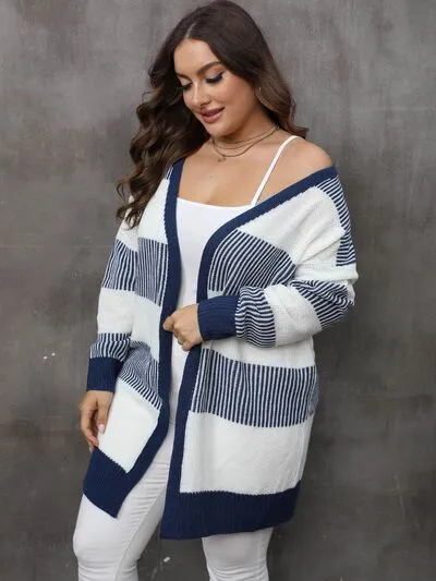Plus Size Open Front Long Sleeve Cardigan sold by The Barefoot Brunette Boutique product image thumbnail 4