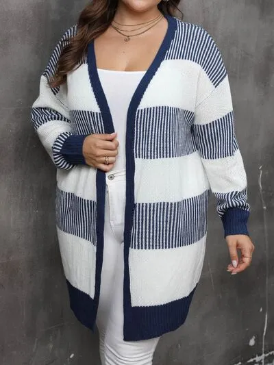 Plus Size Open Front Long Sleeve Cardigan sold by The Barefoot Brunette Boutique product image thumbnail 3