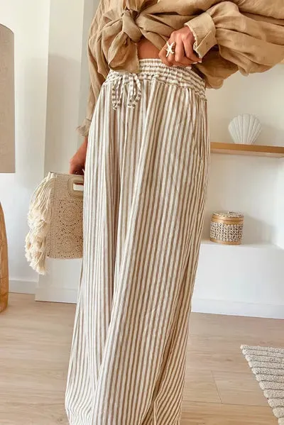 Plus Size Striped Wide Leg Pants sold by The Barefoot Brunette Boutique product image thumbnail 2