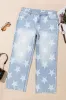 Plus Size Star Straight Leg Jeans with Pockets sold by The Barefoot Brunette Boutique
