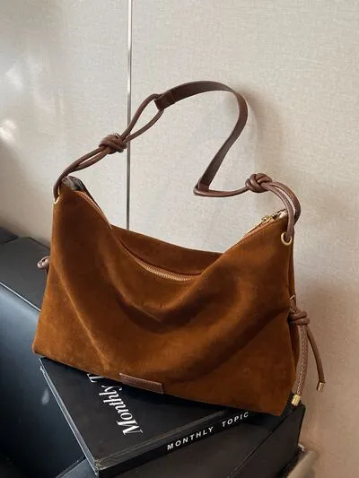 Suede Large Shoulder Bag sold by The Barefoot Brunette Boutique product image thumbnail 2