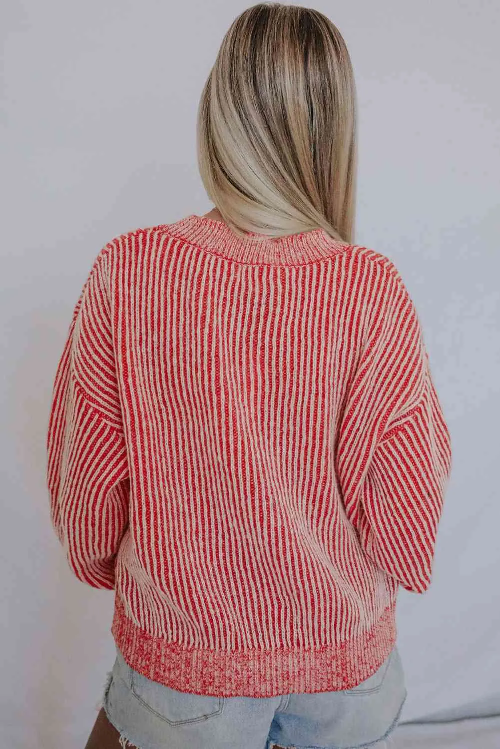 Dropped Shoulder Round Neck Sweater sold by The Barefoot Brunette Boutique product image thumbnail 2