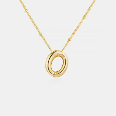 Gold-Plated Bubble Initial Necklace sold by The Barefoot Brunette Boutique product image thumbnail 5