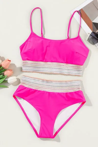 Scoop Neck Spaghetti Strap Two-Piece Swim Set sold by The Barefoot Brunette Boutique product image thumbnail 5