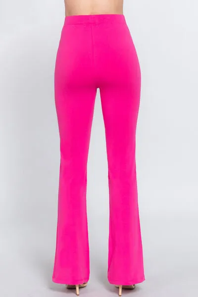 ACTIVE BASIC Waist Elastic Slim Flare Yoga Pants sold by The Barefoot Brunette Boutique product image thumbnail 2