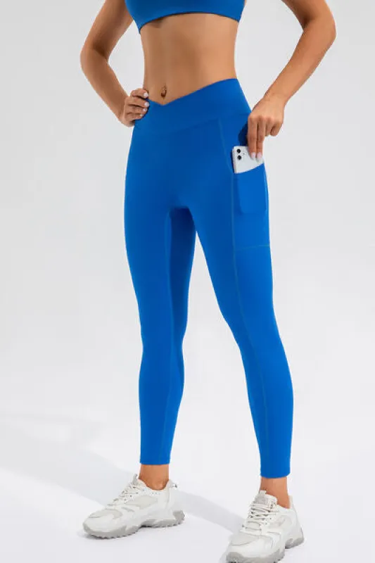 High Waist Active Leggings with Pockets sold by The Barefoot Brunette Boutique